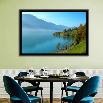 Lake Brienz Misty Shoreline Wall Art