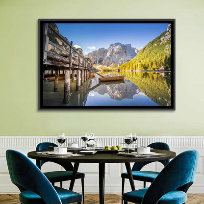 Lago Di Braies Pier Wall Art