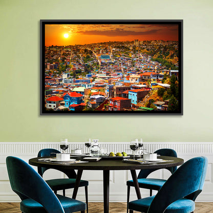 Valparaíso Hills Sunset Wall Art