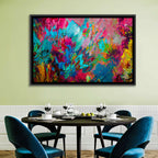 Vibrant Impasto Color Burst Abstract Wall Art