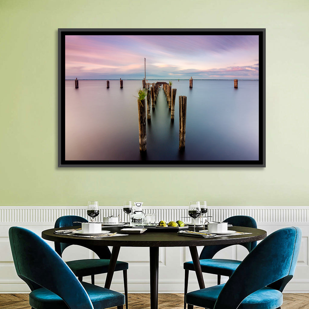 Lake Monroe Pier at Dusk Wall Art