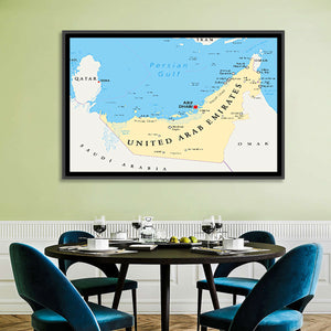 UAE Map Wall Art