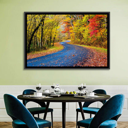 Wet Autumn Road Wall Art