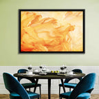 Golden Waving Cloth Abstract Wall Art