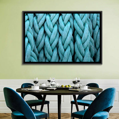 Turquoise Nautical Rope Close-up Wall Art