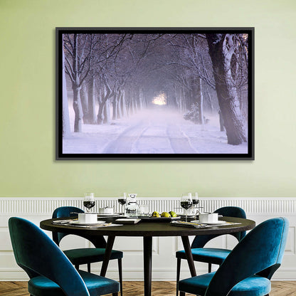 Kuressaare Park Snowy Path Wall Art