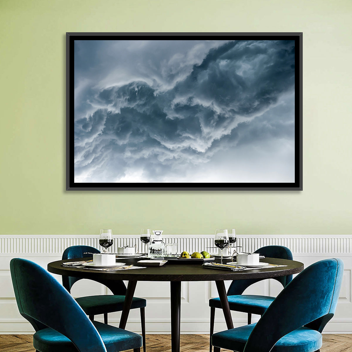 Turbulent Storm Cloud Abstract Wall Art