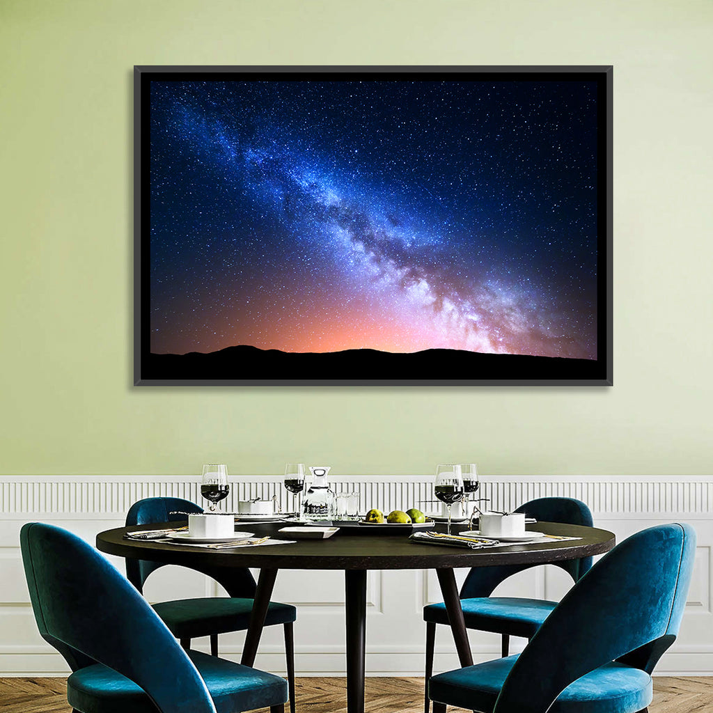 Milky Way Over Silhouetted Hills Wall Art