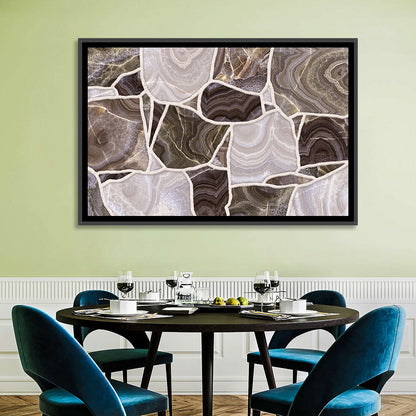 Banded Stone Mosaic Wall Art