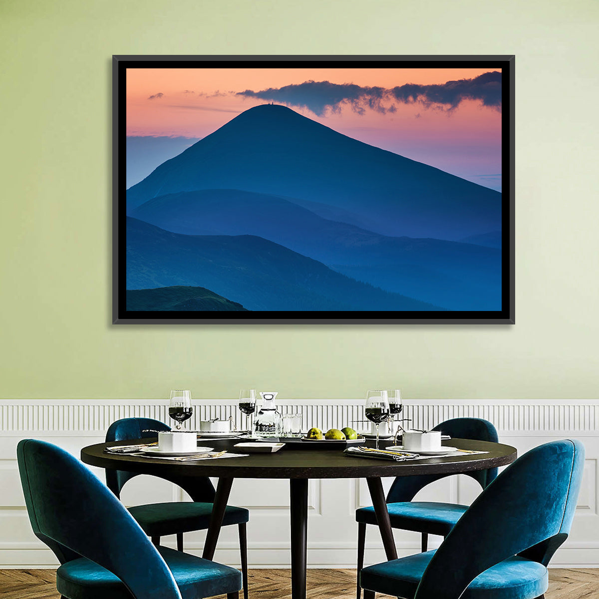 Twilight Mountain Range Wall Art