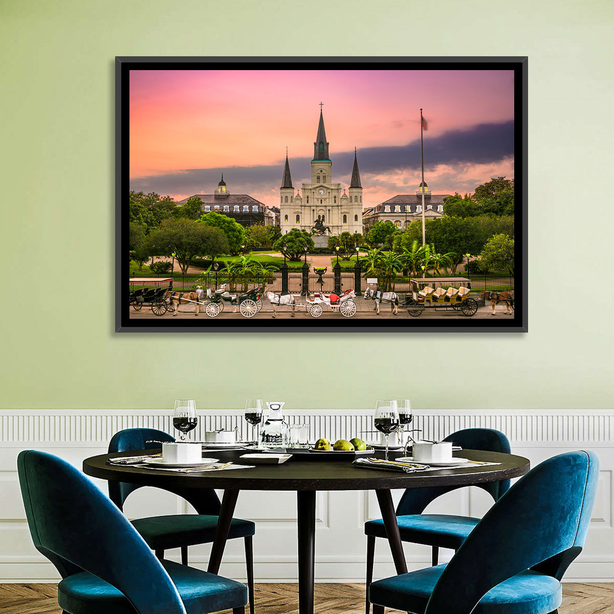 Jackson Square at Dusk Wall Art