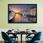 Nyhavn Canal at Sunset Wall Art