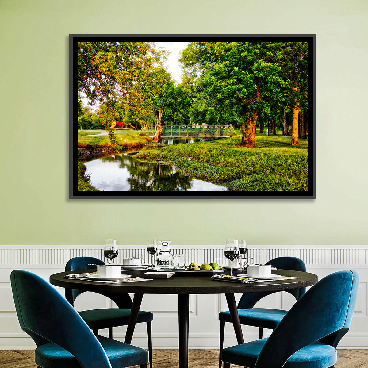 Centennial Park Owasso Wall Art in a room, landscape