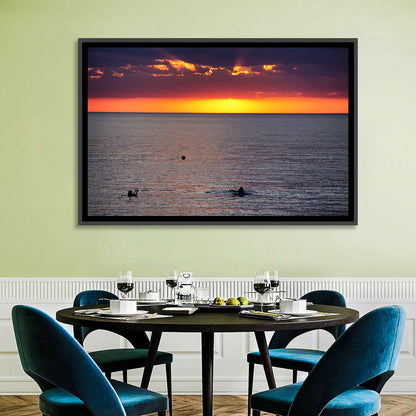 Balkhash Sunset Silhouettes Wall Art