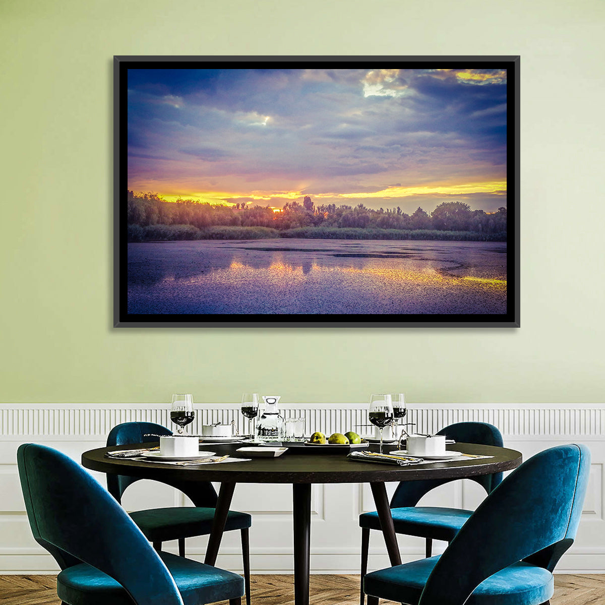 Danube Delta Golden Sunset Wall Art