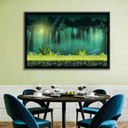 Enchanted Digital Forest Landscape Wall Art