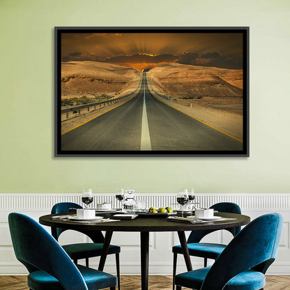 Negev Road at Sunset Wall Art