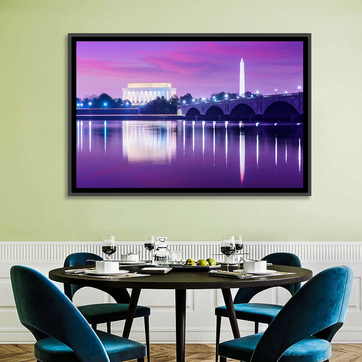 Purple Twilight Washington D.c. Skyline Wall Art