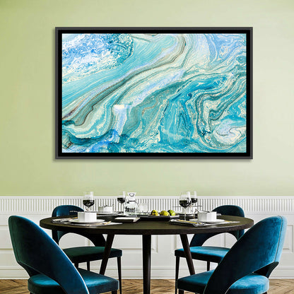 Flowing Gold Abstract Wall Art