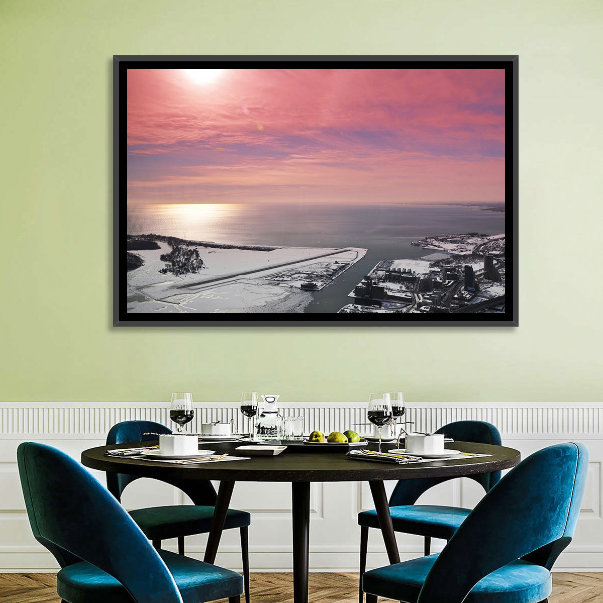 Lake Ontario Winter Skyline Wall Art