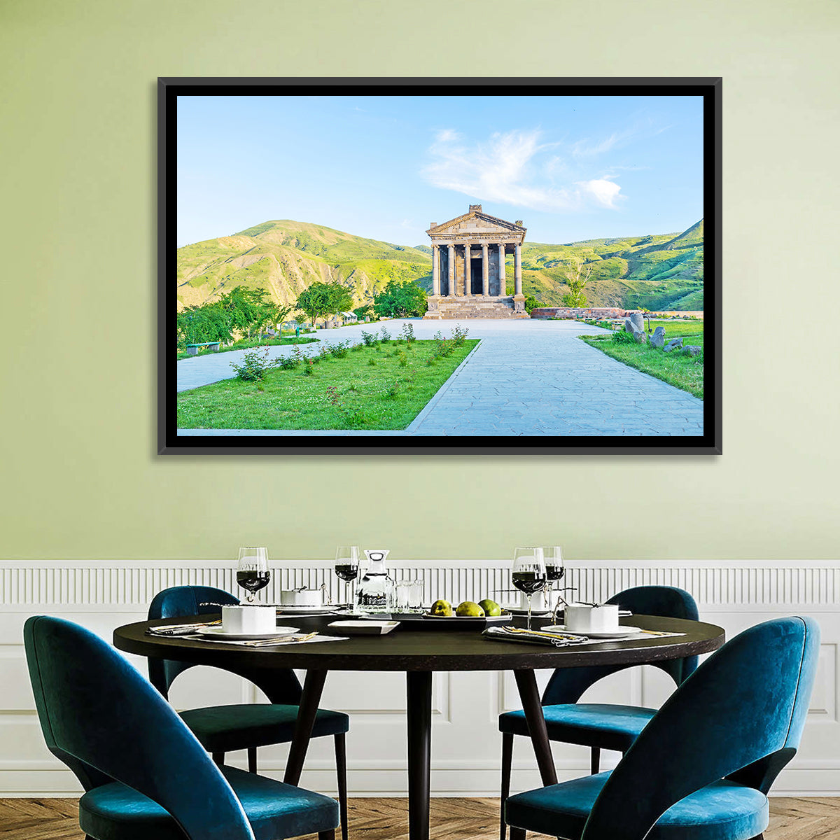 Temple of Garni, Armenia Wall Art in a room, landscape