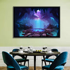 Alien Cave with Glowing Portal Wall Art