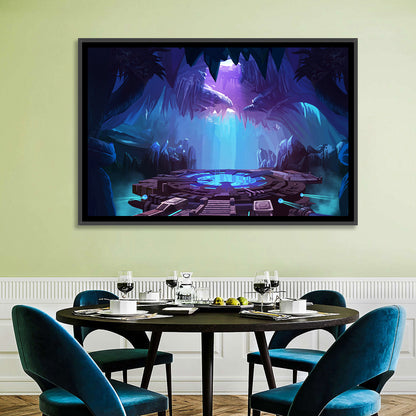 Alien Cave with Glowing Portal Wall Art