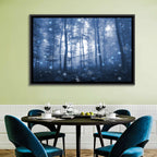 Blue Mist Forest at Twilight Wall Art