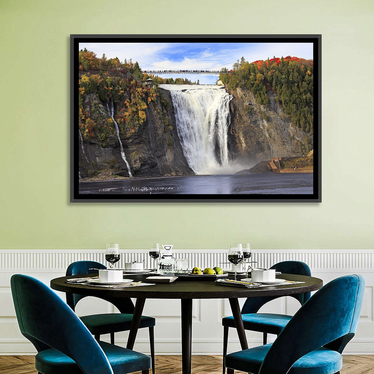 Montmorency Falls, Quebec Wall Art in a room, landscape