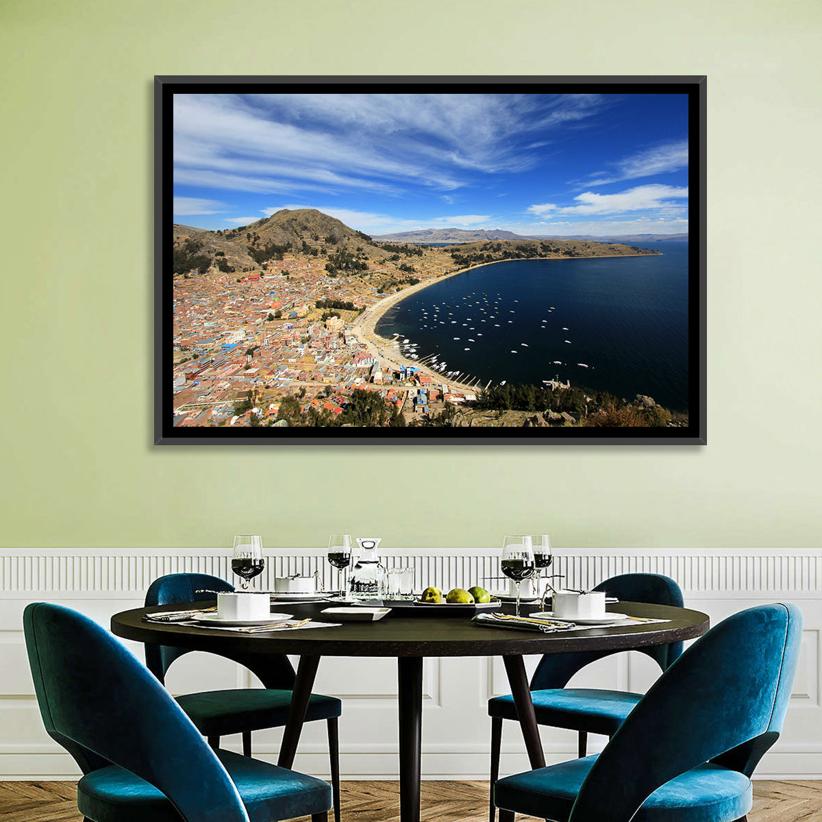 Copacabana Aerial Over Lake Titicaca Wall Art