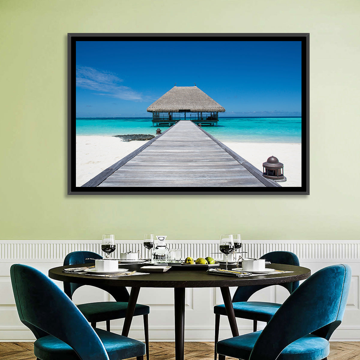 Maldives Turquoise Pier Wall Art