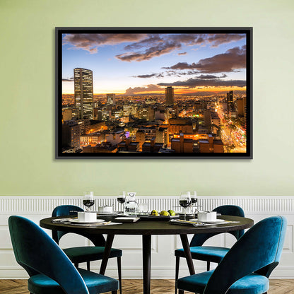 Bogota Twilight Cityscape Wall Art