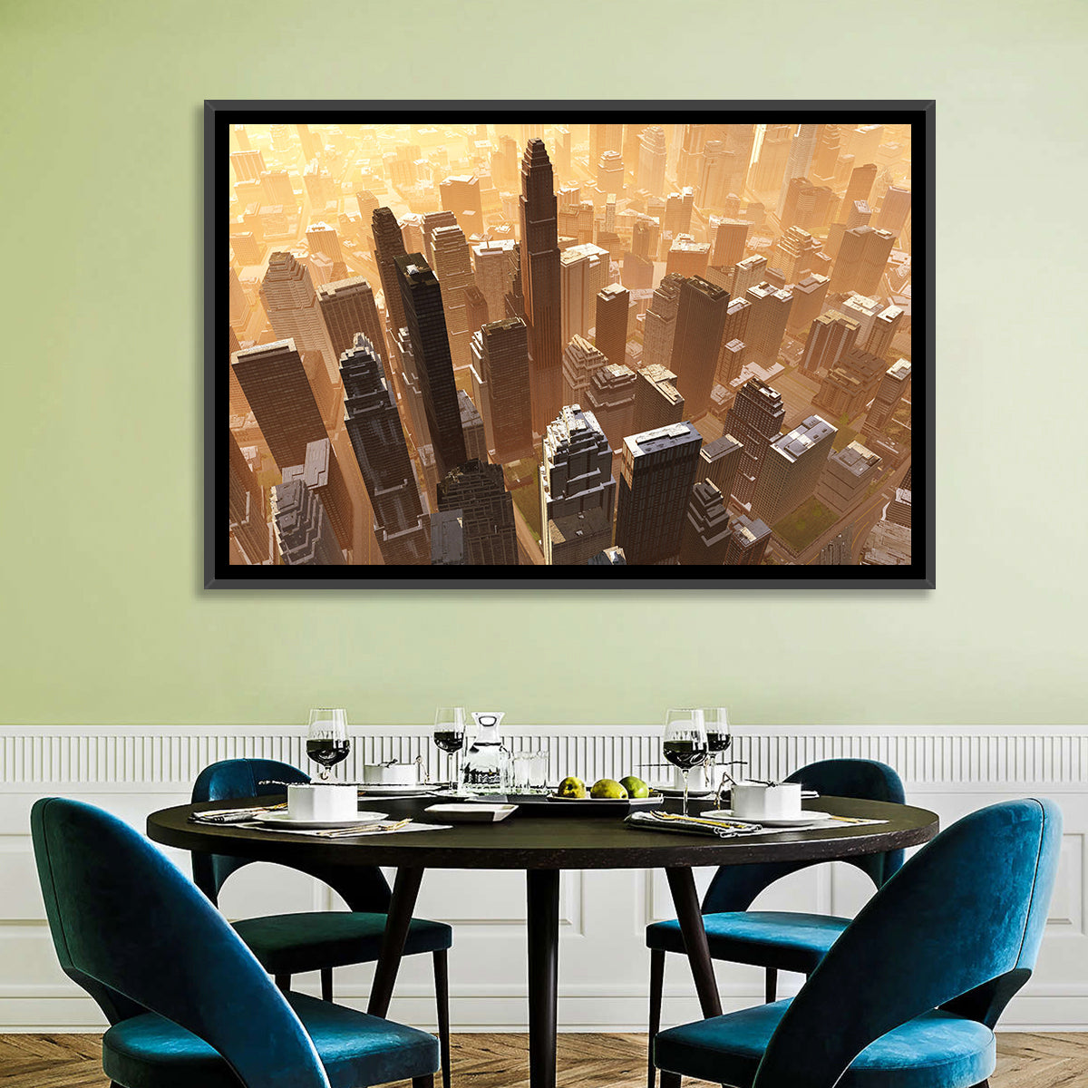 Arizona Skyscrapers at Golden Hour Wall Art