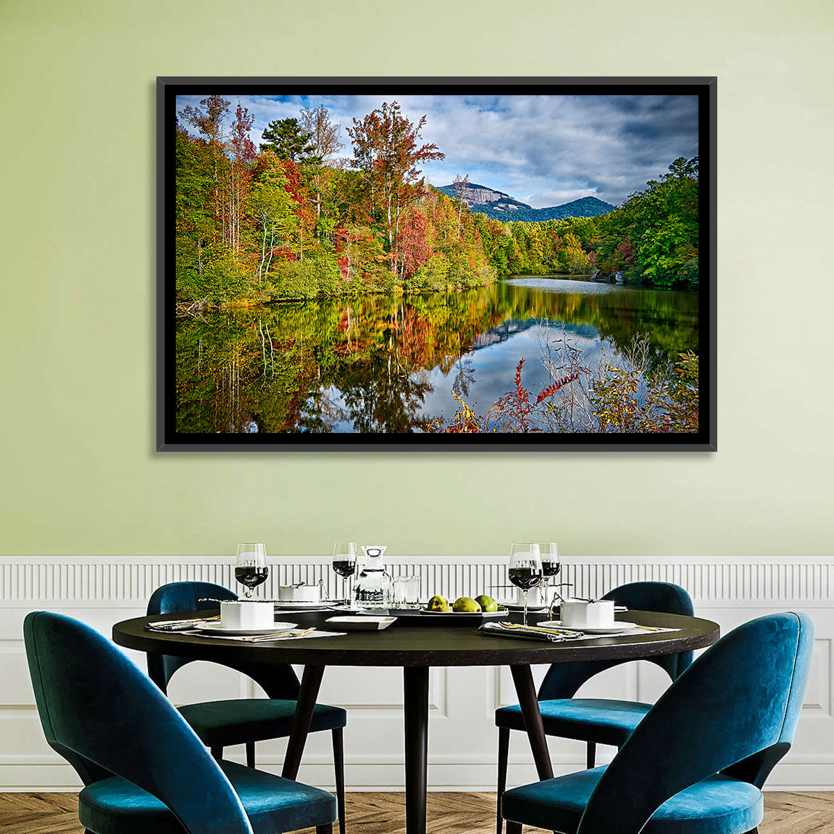 Lake Jocassee Autumn Reflection Wall Art