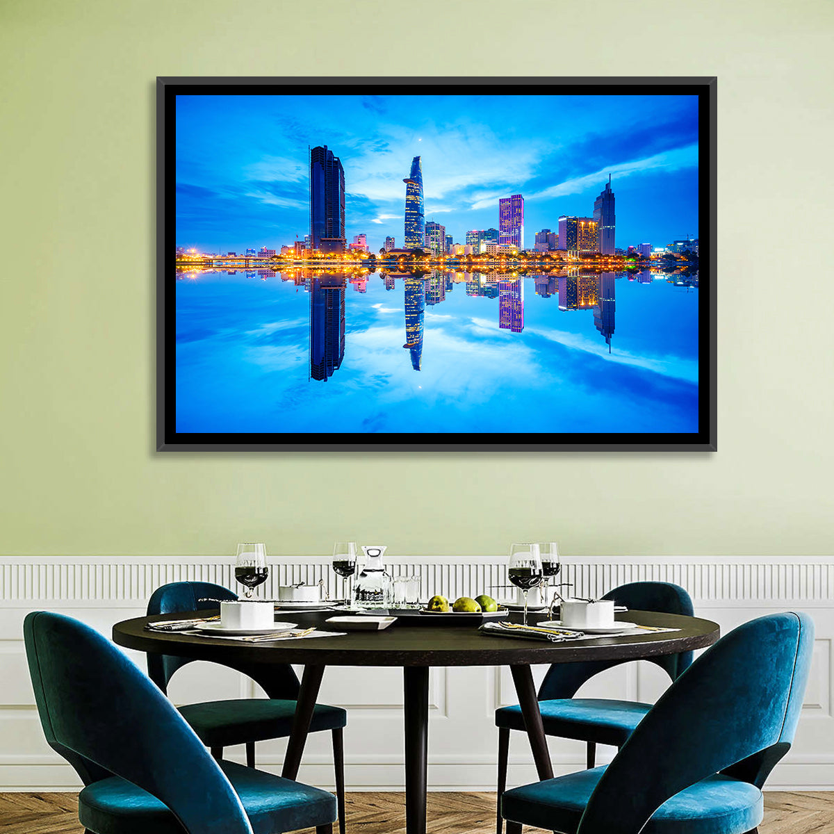 Ho Chi Minh City Skyline at Twilight Wall Art