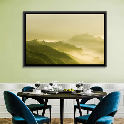 Tea Plantation Morning Mist Wall Art