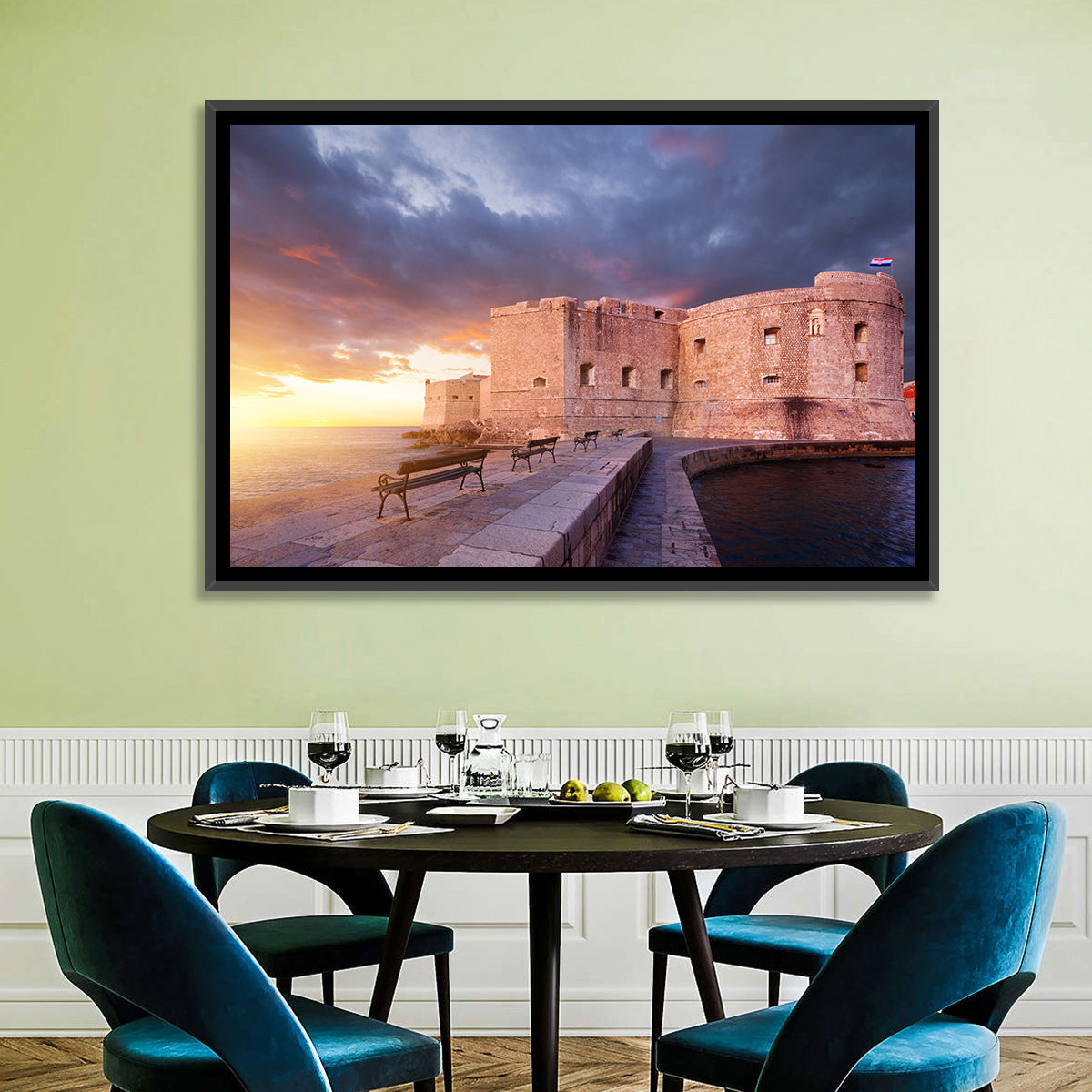 Fort Bokar at Sunset, Dubrovnik Wall Art