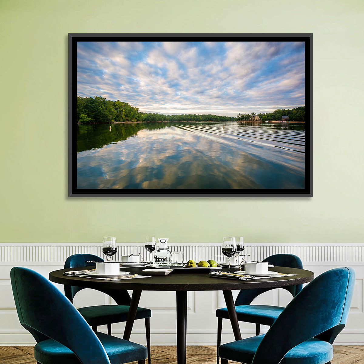 Cloudy Lake Norman Landscape Wall Art
