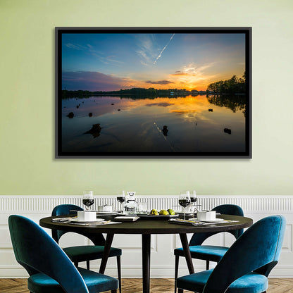 Lake Norman Sunset Reflection Wall Art