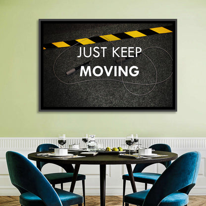 Just Keep Moving Jump Rope Quote Wall Art