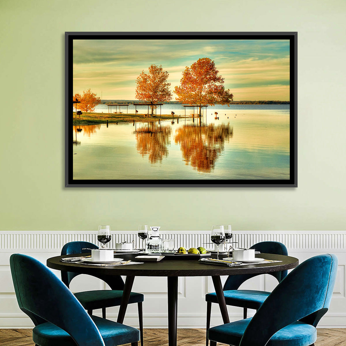 Lake Waco Autumn Reflection Wall Art