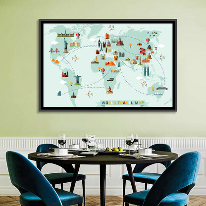 World Travel Map Wall Art