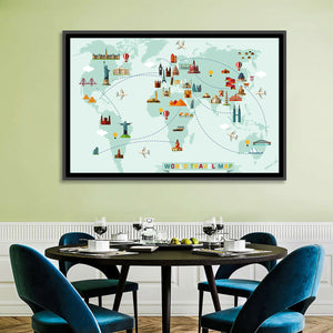 World Travel Map Wall Art