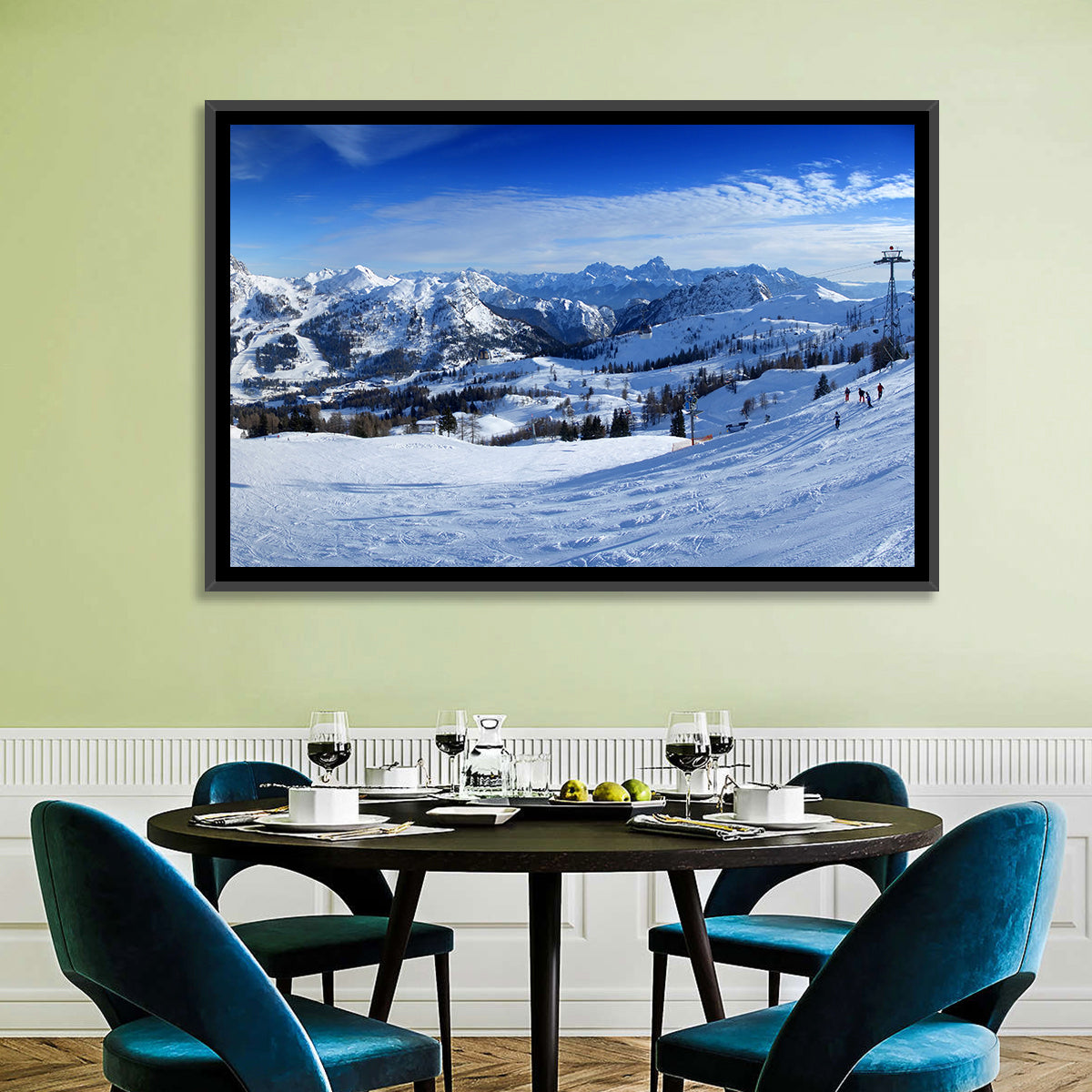 Nassfeld Ski Resort View Wall Art in a room, landscape