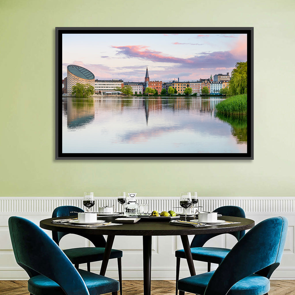 Copenhagen Lake at Sunset Wall Art