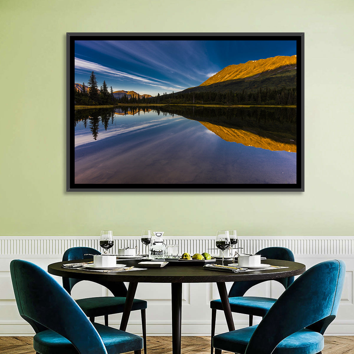 Rainbow Lake at Golden Hour Wall Art