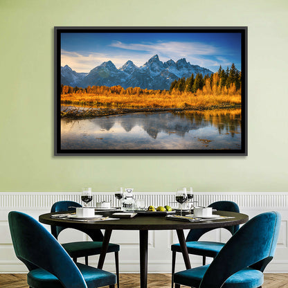 Grand Tetons Golden Reflection Wall Art