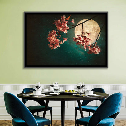 Moonlit Sakura Blossoms Wall Art