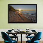 Lake Superior Driftwood Beach Sunset Wall Art