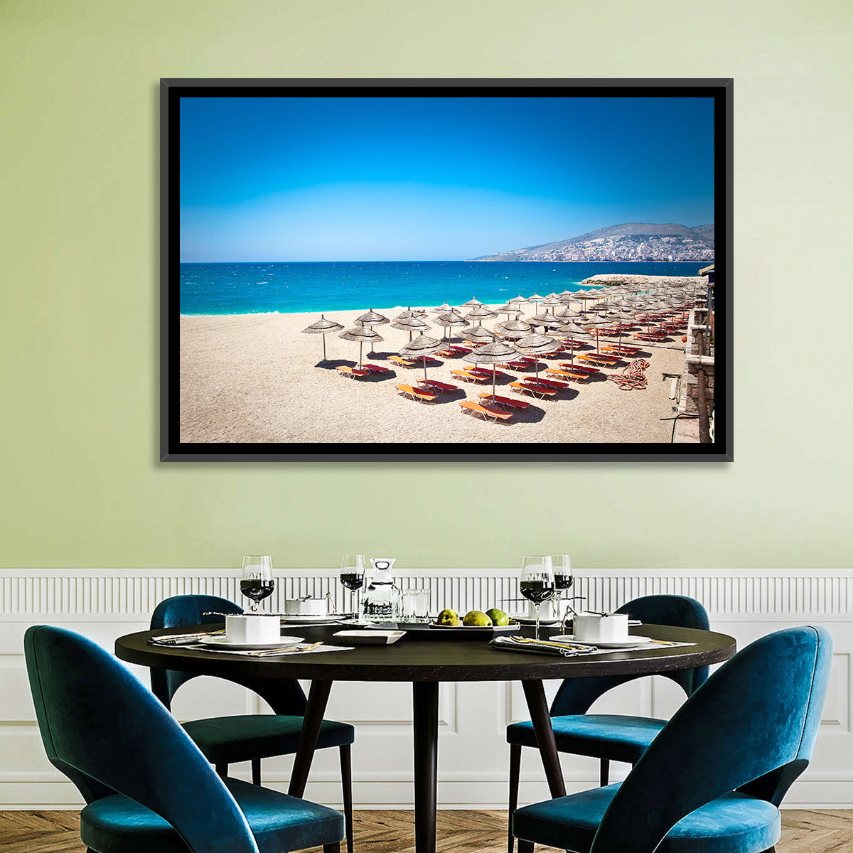 Mango Beach Umbrellas Wall Art